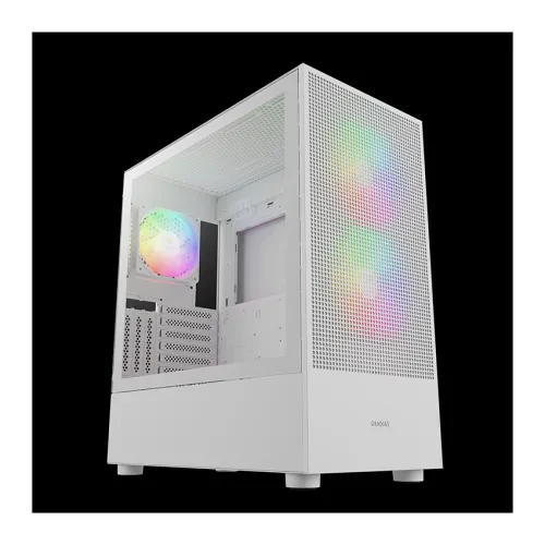 Case GAMDIAS TALOS M3 Mesh White ARGB – Mid Tower, 3 Fan ARGB PWM